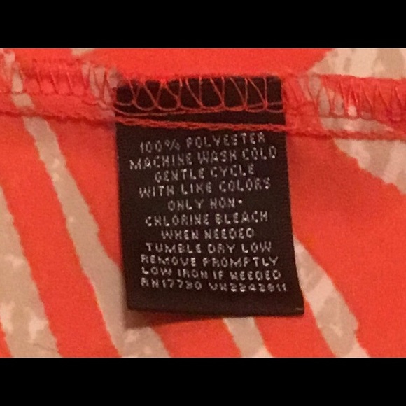 MOSSIMO SIZE M. WOMENS SLEEVELESS. ORANGE / BEIGE STRIPES PRINT DRESS - Picture 4 of 4